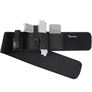 Belly Band Holster for Concealed Carry, Sportneer Gun Holster for Men Women, Waistband Holster Pistol Gun Holster, Compatible with Smith Wesson Glock 17 - 43