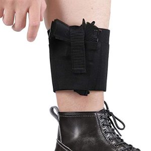 Accmor Ankle Holster for Concealed Carry, Elastic Deep Concealment Leg Holsters with Magazine Pocket/Pouch for Men and Women, Right & Left Hand Draw