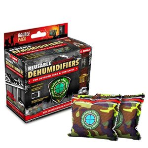 Zarpax Gun Safe Dehumidifier Camouflage - Rechargeable Desiccant Dehumidifier Bags - Reusable & Absorbs Moisture & Humidity - 2x Pack
