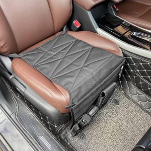 Tactical Seat Covers Car Seat Pistol Holster Molle Panel with Zipper Pocket Holster for Concealed Carry Glock S&W LCP CZ 1911 fits Most Cars Trucks SUV Pickup