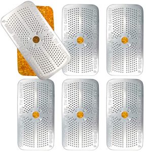 JJ CARE Silica Gel Dehumidifier, 50g Reusable Desiccant Canisters [Pack of 6] Indicating Orange Silica Gel Canister as Gun Vault Dehumidifier, Gun Safe Moisture Absorber for Bedroom, Car, Ammo Storage