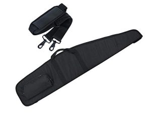 Rifle-Case-Soft Shotgun-Case Carrying Gun-Bag - Padded for Scoped Rifles with Accessory Pocket for Hunting Storage and Transport 44Inch Black
