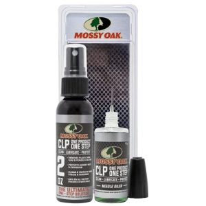 Mossy Oak Gun Oil Combo Kit | Cleaner, Lubricant, & Protectant [CLP] | One-Step Gun Cleaner and Gun Oil Lubricant | 2oz. Fine Mist Pump Sprayer & 1 oz. Needle Oiler of CLP Gun Cleaner and Lubricant
