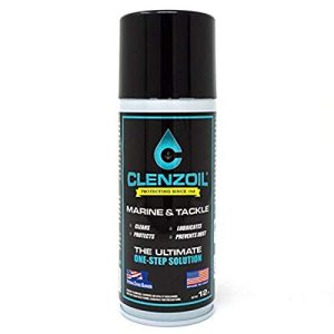 Clenzoil Marine & Tackle Rust Prevention Spray Lubricant & Corrosion Inhibitor | One-Step Cleaner, Lubricant, Protectant and Rust Preventative | Fishing Reel Oil, Rust Inhibitor, and Metal Cleaner