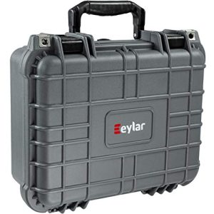 Eylar Tactical Hard Gun Case Water & Shock Proof with Foam TSA Approved 13.37 Inch 11.62 Inch 6 Inch Gray