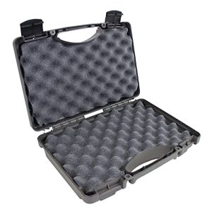 Hard Plastic Pistol Gun Case - Gun Metal Grey, Economy Series by Condition 1 - Dual Pistol Hard Case with Foam for Firearms, Handguns, Revolvers - Crushproof and Water-Resistant - Storage for Guns