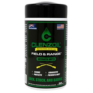 Clenzoil Field & Range Saturated Gun Oil Wipes | Multi-Purpose [ CLP] Cleaner, Lubricant, & Protectant | Approx. 50 (5
