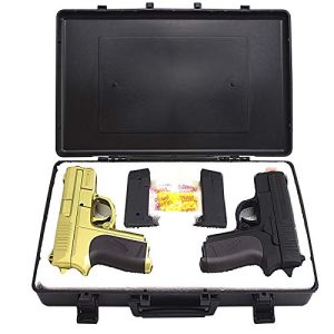 Twin Spring Dual Airsoft Pistol Combo Pack Set Hand Gun w/Case 6mm BB BBS