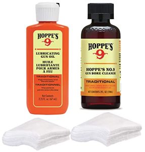 Hoppes No 9 Cleaner and Lubricating Oil Cotton Shotgun Cleaning Patches for 12-16 Gauge