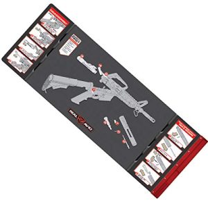 Real Avid Smart Mat - 43x16” Large Padded Gun Mat, with Magnetic Parts Tray and 223 Rifle Graphics with Disassembly Instructions, Oil-Resistant Solvent-Resistant Protective Mat for Gun Cleaning