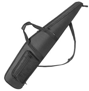 RAVOINCC Rifle Case Soft Shotgun Cases - Water Resistant Gun Carry Bag for Scoped Rifles with 3 Accessory Pockets Adjustable Shoulder Strap Available Length in Black 52 Inch