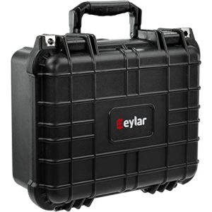 Eylar Tactical Hard Gun Case Water & Shock Proof With Foam TSA Approved 13.37 Inch 11.62 Inch 6 Inch Black (Black)