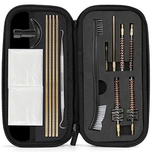 ProCase Gun Cleaning Kit for .223/5.56 Rifle with Bore Chamber Brushes, Brass, Jags, Rods and Gun Cleaning Pick in Portable Compact Case Black