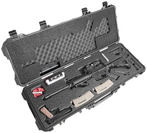Case Club AR-15 Pro Pre-Cut Waterproof Rifle Case with Included Silica Gel to Help Prevent Gun Rust & Small Waterproof Accessory Box (Gen 2)