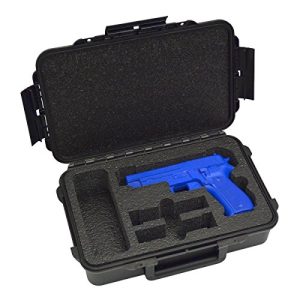 1 Pistol, 2 Magazine + Accessories Gun Case Storage | Doro Water proof Pistol Case with Custom Mycasebuilder Foam Insert | Hard Gun and Magazine Case